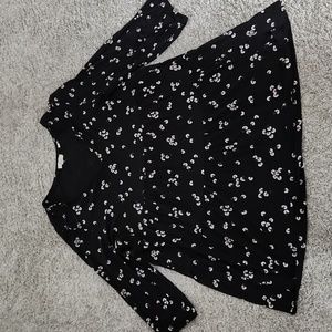 Fat Face Black Tunic with floral pattern SIZE 14